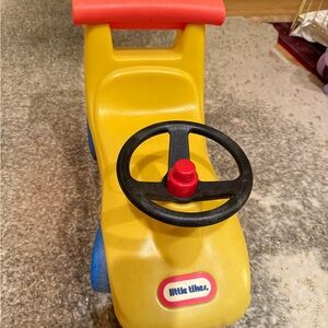 Vintage Little
Tikes yellow race car Ride On Push
Toy Roadster pre- owned -usa